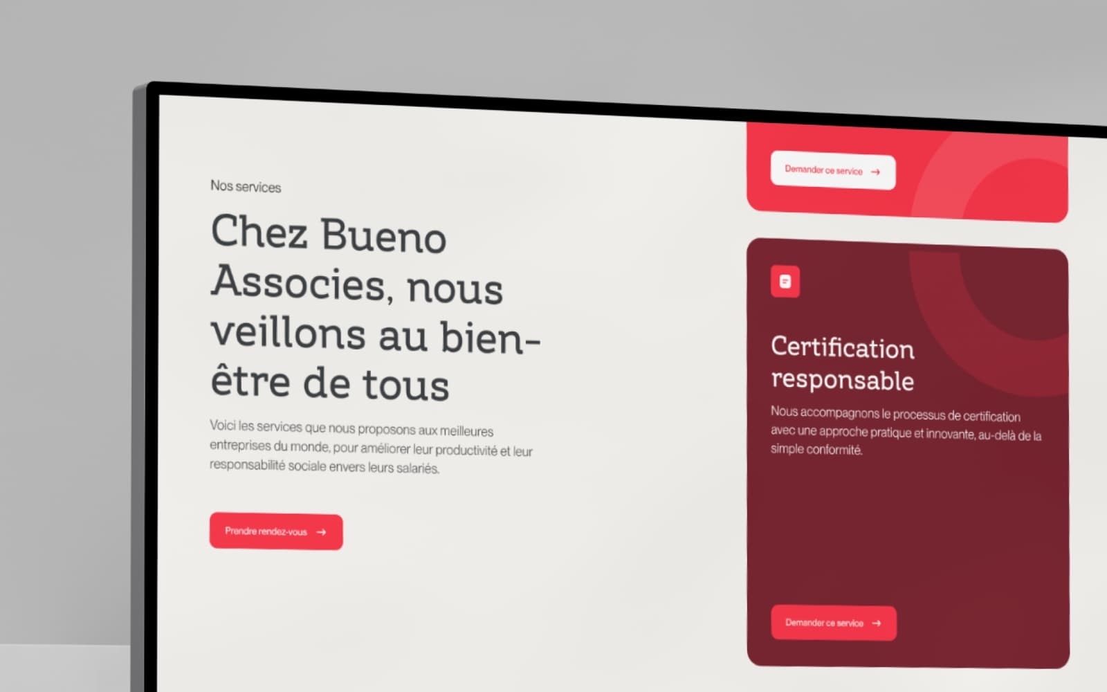 Bueno Associés — services section
